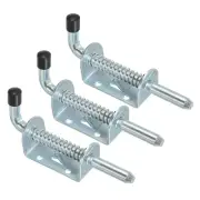 3Pcs Spring Loaded Latch Pin 5" Iron Security Latch Sliding Barrel Lock