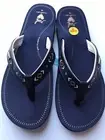 WOMEN'S REEF MIDNIGHT/GOLD BEACHBREAK FLIP FLOP BEACH/POOL SANDAL SIZE 10 NWT