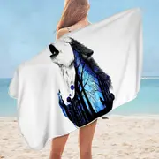 Howling Wolf Microfiber Beach Towel