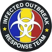 Romania Romanian Flag Infected Outbreak Response Team Glow in The Dark PVC Airsoft Paintball Velcro Patch Cosplay Fan Patch