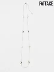 FatFace Silver Tone Hammered Disc Necklace (AD5270) | $38