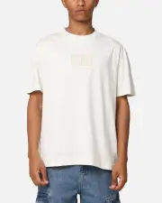 [Calvin Klein] Calvin Klein Embroidery Patch T-shirt Icicle - Size XL XL Icicle