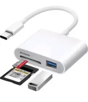 SD Card Reader for iPhone USB C, USB-C to SD/TF Memory Card Reader, Free Shippn.