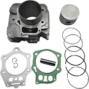 [Motorcycle Parts] Top End Cylinder Piston Gasket Kit for Honda Foreman 450 TRX450 S/ES/FE/FM 4x4 1998-2004 90mm 450cc 12100-HN0-A00 12191-HM7-013 [Easy to Replace]