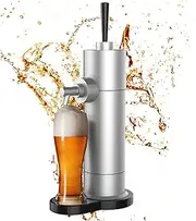 Silver,Beer Foam Machine,Draft Beer System,Beer Kegerator,Beer Tap Draft Machine, Men and Beer Enthusiast