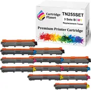 3 Sets BCMY Compatible Toner Cartridge for Brother TN-251 TN-255 TN251BK TN255C TN255M TN255Y (2,500/2,200 (B/CMY) pages) for DCP9015CDW HL3150CDN HL3170CDW MFC9140CDN MFC9330CDW MFC9335CDW MFC9340CDW