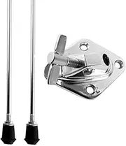 Bass Drum Legs Set, Drum Set Accessories with 2 Pcs 19 in Long Floor Tom Legs & Base, Metal Anti-Slip DIY Replacement Hardware for Percussion Instrument Parts Floor Tom
