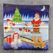 Christmas Santa Snowmen Throw Pillow 17-18in. Holiday 0213