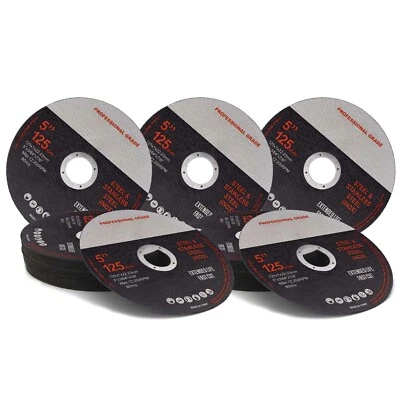 100x 125mm SHEETMETAL CUTTING DISCS 5" WHEELS ANGLE GRINDER CUT OFF METAL FLAP