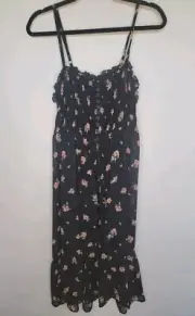NWT Torrid Womens Floral Chiffon Button Up Tunic Top Size 0 Large