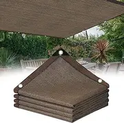 SXEVZOO Shading Netting Outdoor Sunblock Shade Cloth 2x2.5m 3x3.5m 4x4.5m Mesh Shade Net Multi-Purpose Sun Shade Sai for Car Dogs Plants (Color : Brown, Size : 2x2.5m)