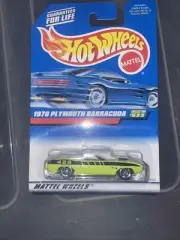 1998 Hot Wheels 1970 Plymouth Barracuda - Lime Green 1:64 #523
