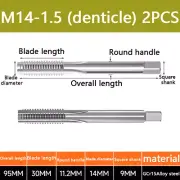 A pair M14-1.5 Hand tap set tap machine suitable for die steel aluminum