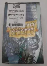 Dragon Shield Card Sleeves: Standard - Matte Orange 10 Boxes 100 sleeves per box