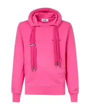 multi-cord drawstring hoodie XS Pink