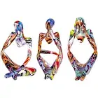 3pcs Abstract Modern Thinker Sculpture Ornaments Mini Home Decor for Living Room