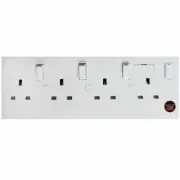 CONVERT 1 OR 2 to 4 INDIVIDUALLY SWITCHED ELECTRICAL SOCKETS UK MAINS NEW