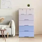Tall Dresser Organizer Plastic Drawers Dresser Storage Cabinet 5 Drawers
