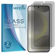 [2 Pack] Privacy Anti-Spy Full Coverage Samsung Galaxy S24 (6.2") Tempered Glass Fingerprint Unlock Premium 9H HD Screen Protectors by MEZON (Galaxy S24, Privacy) – FREE EXPRESS