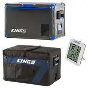 KINGS 60L Camping Fridge + 60L Camping Fridge Cover +Wireless Fridge Thermometer