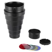Conical Snoot Honeycomb Grid Light Beam Tube for Bowens Mount Studio Flash K1T1