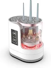 3 IN 1 Electric Makeup Brush Cleaner Machine With Makeup Brush Dryer-Holder-Portable Automatic USB Cosmetic Brush Cleaner Tool Make Up Brush Cleaner Tool Set for Most Size Brushes for Women