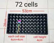 72 Cell Seed Starter Germination Kit Tray 5 Pack, Plant Starting Garden