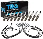 TRQ Ignition Kit Spark Plugs Spark Plugs Wire Set Compatible with 2008-2010 Dodge Viper