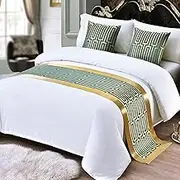 Hotel Bed Runner Scarf No Fading Jacquard Bed Scarves Protection Bedroom Home Bedspread Decoration Soft Fashion Bedding Towel Single Double Coverlets,A-50 * 210CM