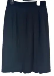 NEW ESCADA Wool Blend Skirt Womens Size 34 (S) Trumpet Hem Black Knee Length A39