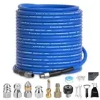 NIFUAL Sewer Jetter Kit 100FT for Pressure Washer,5800PSI Drain Cleaner Hose ...