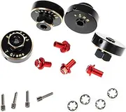 Hex Extension kit +5mm for SCX24 AX24, Brass Extended Hex Hub Wheel Spacers Upgrades Parts for SCX24 Bronco Deadbolt JLU B-17 Gladiator C10, 1/24 RC Crawler Car Upgrades Accessories (Red)