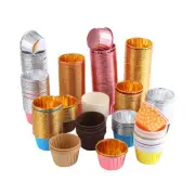 50pcs Aluminum Foil Cup Cupcake Paper Baking Cups Muffin Cake Case Party Supply