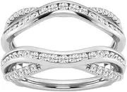 [Generic] Customize Jewel 1.0 Ct.tw Round Cut Moissanite Channel Set Engagement Ring Insert Enhancer In 18K White Yellow Rose Gold,DEF-VVS/VS, Medium, Moissanite Gold Gemstone, Moissanite