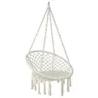 Hammock Chair Outdoor Hanging Macrame Cotton Indoor Cream