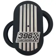 Big Block Chevy 396 Cubic Inches, 15" Oval Air Cleaner, Black Die-Cast Aluminum