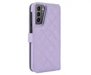 Compatible With Samsung Galaxy S21 FE Case,Durable PU Leather Protective Cover for Galaxy S21 FE Case-Purple