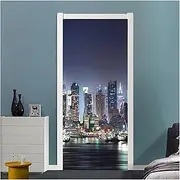 Door Stickers Colorful Candy Door Sticker Sweet Lollipop Wallpaper Decal Removable Self-Adhesive Mural Poster Home Bedroom(P,40x120cm)