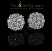925 Sterling White Silver 2.0ct Cubic Zirconia Round Women's Stud Earrings