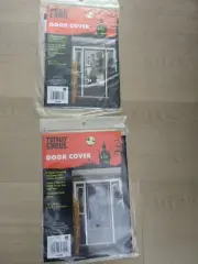 2 Halloween Totally Ghoul plastic Door cover 30x60 in for standard doors zombie