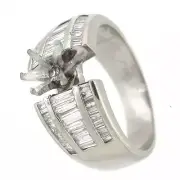 14k Semi-Mount Diamond Ring 1.65 Cts - 9mm x 6mm Pear Shaped Setting-