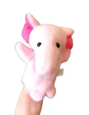 Plush Animal Finger Puppet - New - Elephant