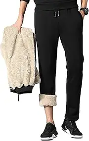 [Lentta] Men's Fleece Lined Sweatpants Athletic Winter Warm Sherpa Jogger Track Pants