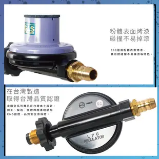 【永勝】868 Q5 R280低壓瓦斯調整器(適32公升熱水器)/台灣製造/Q5/桶裝/液化/無表/24公升 五分接頭