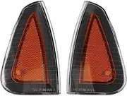 CLZCNQLX 2 Pcs Front Turn Signal Light Cover Compatible for Dodge LX SRT8 4806218AD 2006 2007 2008 2009‑2010 Side Marker Lamp Covers(Yellow)