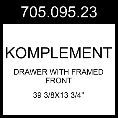 IKEA KOMPLEMENT Drawer With Framed Front Dark Gray 39 3/8x13 3/4" 705.095.23