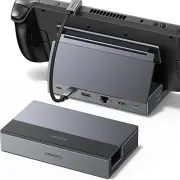 Steam Deck Dock, 9-in-1 USB C Docking Station, Adjustable and Foldable Stand, 4