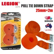Pull Tie Down Strap Buckle Cargo Ratchet Luggage Lashing Rope 25mm×2M