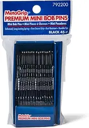 MetaGrip Black Mini Premium Bob Pins - 45 Count (Pack of 1) - Professional - Adult Women