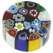 GlassOfVenice Murano Glass Millefiori Round Paperweight - Small